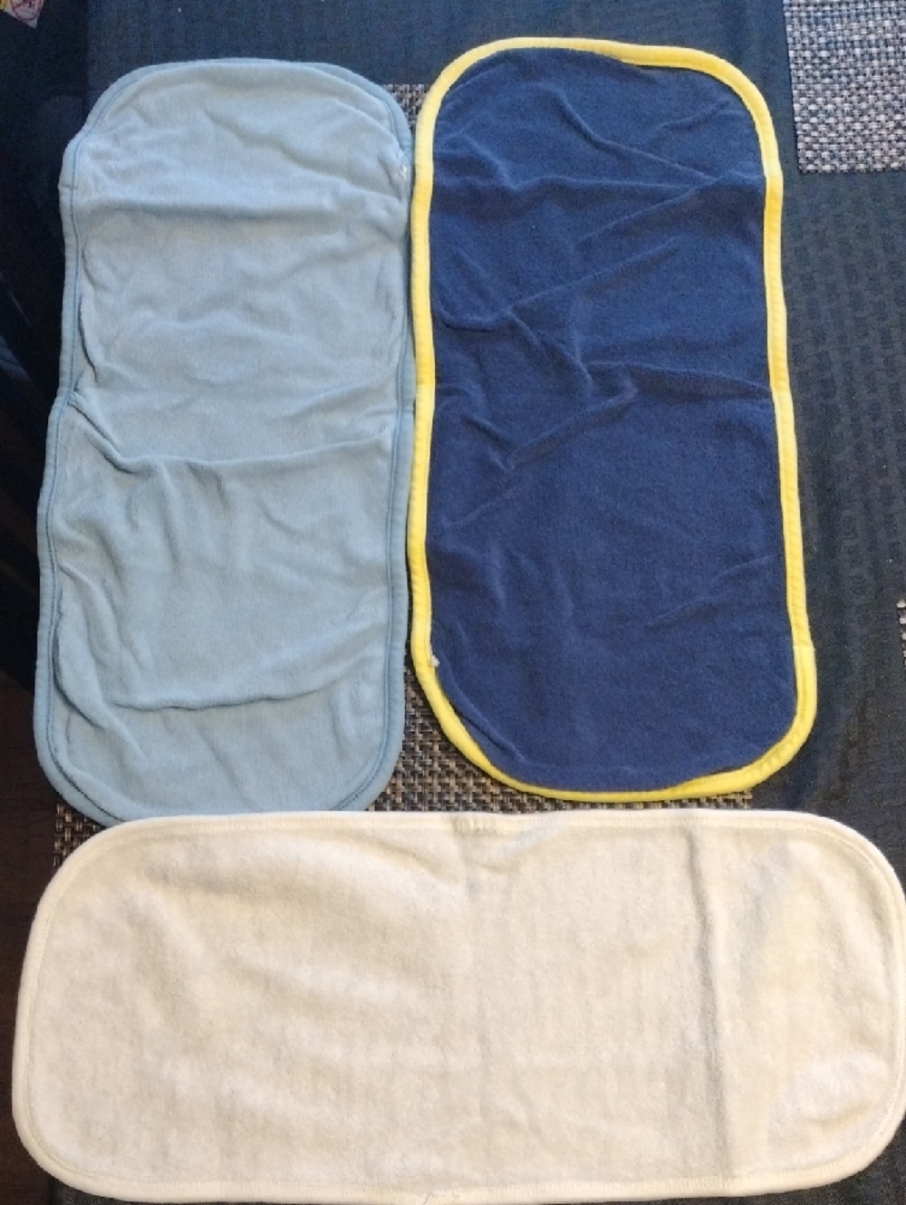 Kids 6 Multi-Pack Blue and Grey Burp Cloths - Picture 7 of 7